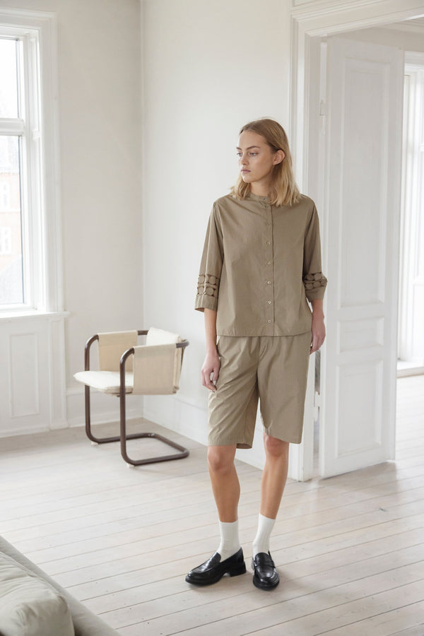 PJ SHORTS LNG 589 PALE MOSS