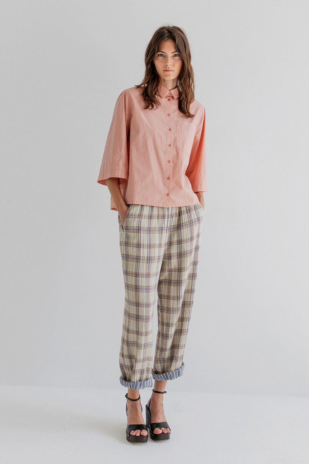 【andmary】Ribbon check mini pants MEA 110 KIT CHECK – Project-AJ117
