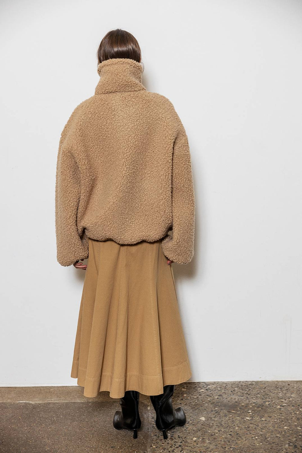 hyeon ヘヨン　ted stole / camel Bhode Sherpa Zip Fleece Jacket - Camel Brown I Bhode.