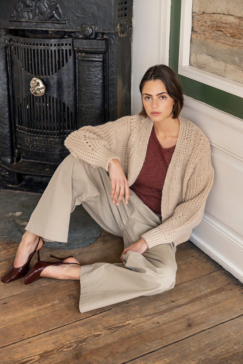 トップス LAST NEST / dusty cross cardigan LAST NEST / dusty cross cardigan